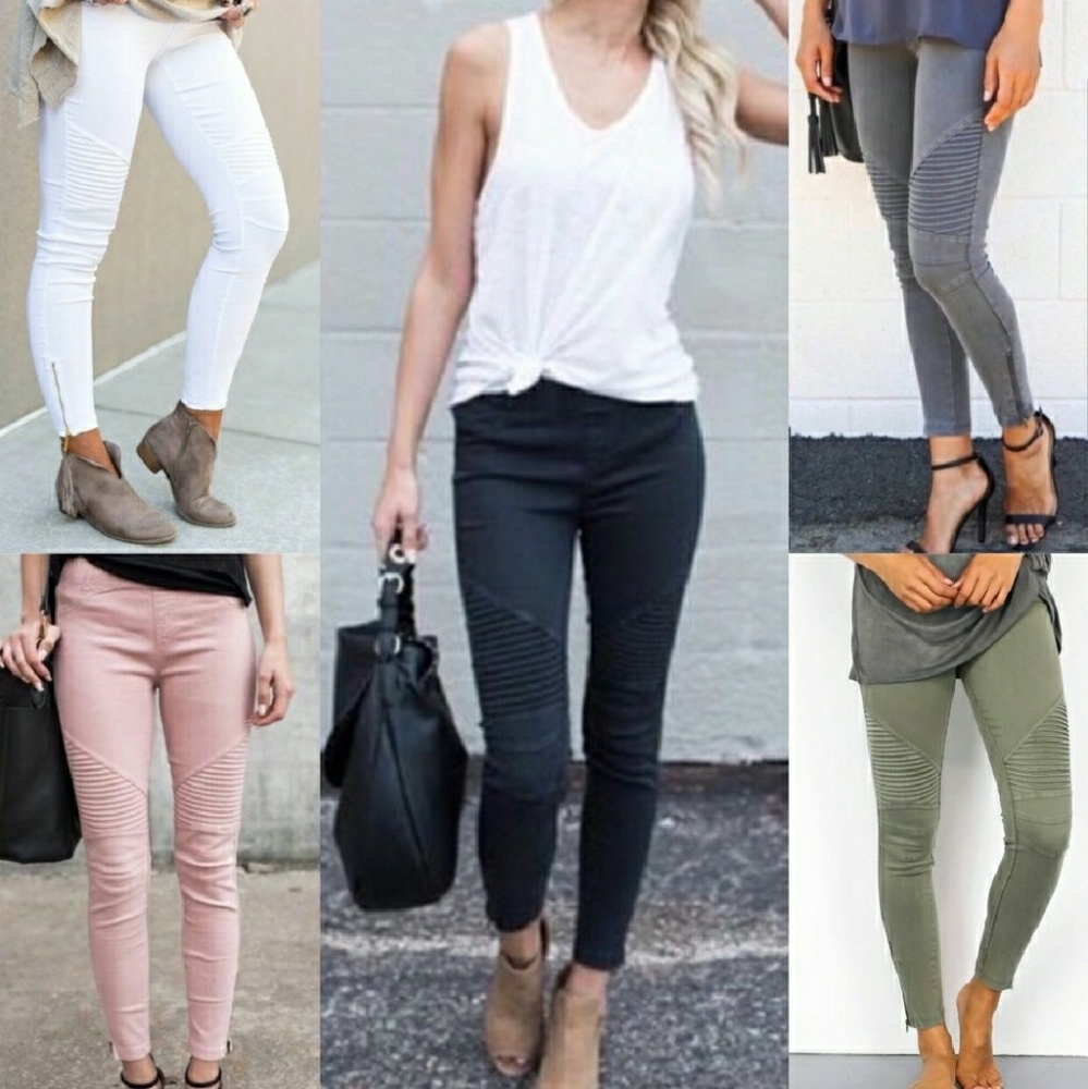 NWT Navy Moto Jeggings